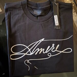 AMIRI Black  Stitch logo Graphic T-Shirt